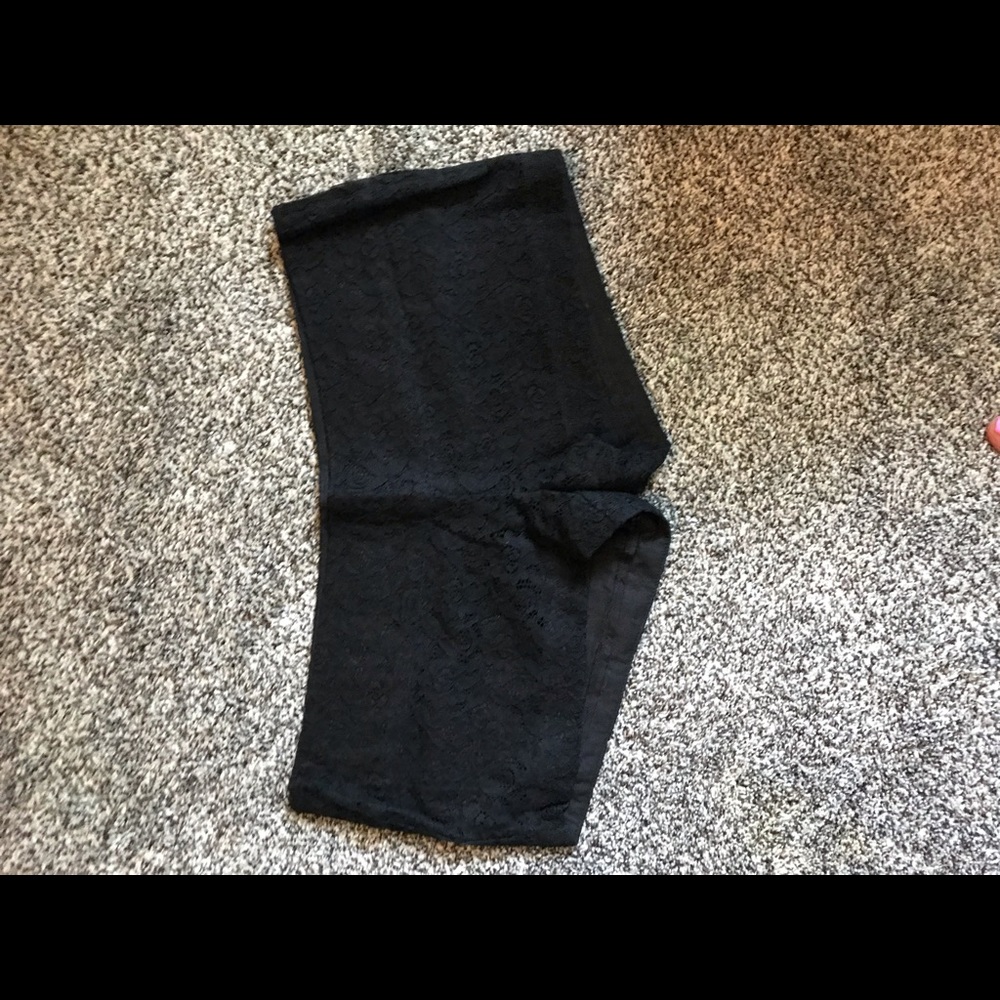 Black lace shorts size XL